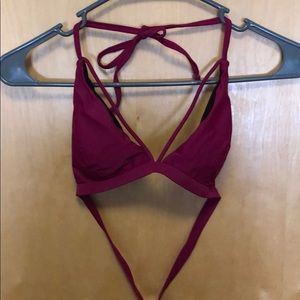 Maroon bikini *bottoms included*